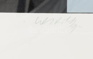 Victor Vasarely (1908-1997): Kavicsok (Kervilahuen-BL). Szitanyomat, papír, jelzett és számozott (14...