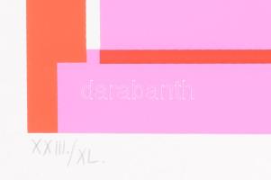 Fajó János (1937-2018): Fehér metszés, 1967-1991. Szitanyomat, papír, jelzett, számozott (XXIII/XL),...