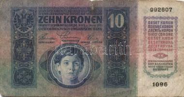 1915. 10K "Magyarország" körbélyegzővel + 1919. 5K + 1920. 10K T:III/IV,IV