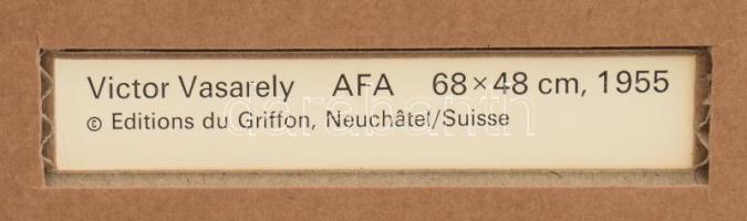 Vasarely Victor (1908-1997): AFA, 1955. Heliogravűr, papír. Neuchatel, Éditions du Griffon kiadása. ...
