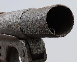 Régi rakétapisztoly / jelzőpisztoly, hiányos, közepes állapotban, 22x15 cm