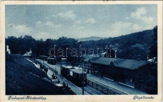 1928 Budapest II. Hűvösvölgy, villamos vasút végállomása