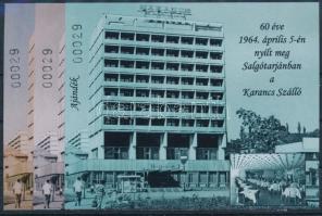 2024 60 éve nyílt meg Salgótarjánban a Karancs Szálló 3 db-os emlékív garnitúra