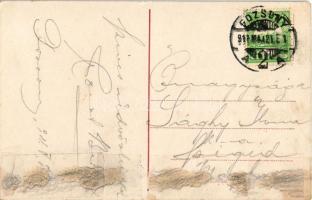 1911 Pozsony, Pressburg, Bratislava; Ligeti kávéház, IX. malom II. tó, Vaskutacska, korai trolibusz....