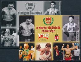 2025 100 éves a Magyar Ökölvívók Szövetsége emlékív pár fekete és zöld 0000 sorszámmal