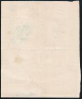 1898 Nagykőrösi nyugta okmánybélyeg helyett 1kr postabélyeggel