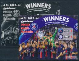 2025 A BL győztese: Paris Saint-Germain emlékív pár piros és zöld 0000 sorszámmal