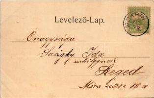 1902 Homokrév, Mokrin; Takarékpénztár, Posta. Szecsánsky Sándor kiadása / saving bank, post office. ...