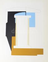 Mark (Márkus), Anna (1928-): Geometrikus kompozíció, 1990. Szitanyomat, papír, jelzett, számozott (13/40). 45,5x34 cm