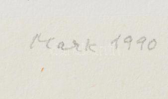 Mark (Márkus), Anna (1928-): Geometrikus kompozíció, 1990. Szitanyomat, papír, jelzett, számozott (1...