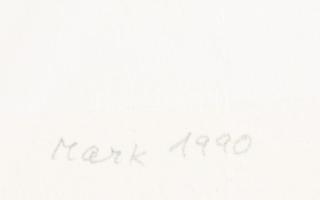 Mark (Márkus), Anna (1928-): Geometrikus kompozíció, 1990. Szitanyomat, papír, jelzett, számozott (1...
