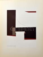 Mark (Márkus), Anna (1928-): Geometrikus kompozíció, 1990. Szitanyomat, papír, jelzett, számozott (13/40). 45,5x34 cm