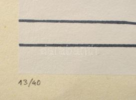 Mark (Márkus), Anna (1928-): Geometrikus kompozíció, 1990. Szitanyomat, papír, jelzett, számozott (1...