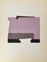 Mark (Márkus), Anna (1928-): Geometrikus kompozíció, 1990. Szitanyomat, papír, jelzett, számozott (13/40). 45,5x34 cm