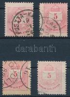 1881 4 db 5kr elfogazva
