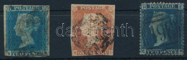 Nagy-Britannia 3 klf klasszikus bélyeg, magas katalógus érték!