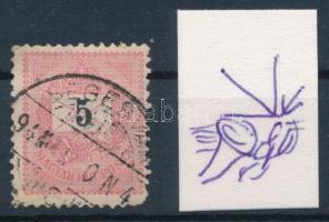 1889 5kr lemezhibával