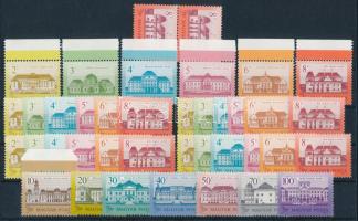 1986-1987 Kastélyok I. 5 db sor + 8 Ft pár + Kastélyok II. sor, változatokra átnézetlenek