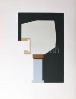 Mark (Márkus), Anna (1928-): Geometrikus kompozíció, 1990. Szitanyomat, papír, jelzett, számozott (13/40). 45,5x34 cm