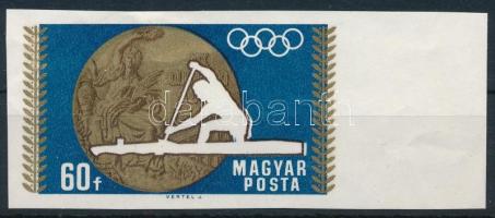 1969 Olimpiai érmesek 60f vágott ívszéli fázisnyomat gumi nélküli papíron, ezüst színnyomat nélkül