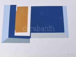 Mark (Márkus), Anna (1928-): Geometrikus kompozíció, 1990. Szitanyomat, papír, jelzett, számozott (1...