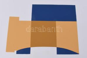 Mark (Márkus), Anna (1928-): Geometrikus kompozíció, 1990. Szitanyomat, papír, jelzett, számozott (1...