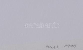 Mark (Márkus), Anna (1928-): Geometrikus kompozíció, 1990. Szitanyomat, papír, jelzett, számozott (1...