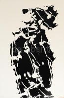 Hajdú István (Etienne Hajdu, 1907-1996): Kék szakál (kékszakáll) hetedik felesége, 1978. Szitanyomat, papír. Jelzett. Számozott (59/100). Az 1978-ben megjelent Hommage a Bartók mappából. 48x24 cm. / screenprint on paper, signed, numbered (59/100).