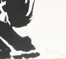 Hajdú István (Etienne Hajdu, 1907-1996): Kék szakál (kékszakáll) hetedik felesége, 1978. Szitanyomat...