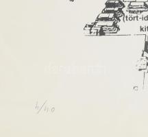 Bujdosó Alpár (1935-2021): Kitöltésre váró rovat.... Szitanyomat, papír, jelzett, számozott (4/40). ...