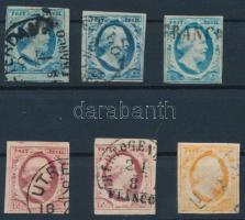 Hollandia 1852 Mi 1-3 színváltozatokkal (Mi EUR min. 300.-) hibátlan darabok