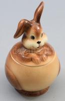 Hummel Goebel nyúl figurás cukortartó, jelzett, hibátlan, m: 15 cm
