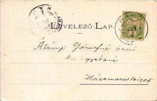 Rahó, Rahau, Rakhiv, Rahovo (Máramaros); utcai részlet, fürdőház, járásbíróság. Némethi J. felvétele...