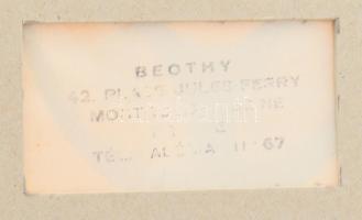 Beöthy István (Etienne) (1897-1961): A la memorie de B. Bartók. Szitanyomat, papír, jelzett, számozo...