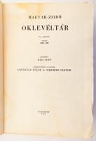 Magyar-zsidó oklevéltár VI. kötet. Sopron: 1600-1740. Gyűjtötte Házi Jenő. Szerk.: Grünvald Fülöp, é...