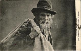 1915 Galizisch-jüdische Typen. Jude im Begriffe vor den Russen zu fliehen / Galician-Jewish characte...