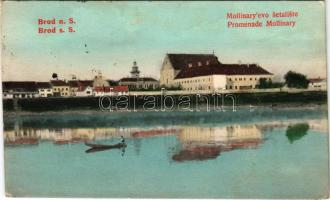 1910 Bród, Nagyrév, Slavonski Brod, Brod an der Save; Mollinary'evo setaliste / Promenade Mollinary / promenade (EK)