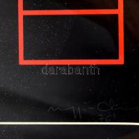 Mengyán András (1945-): Formák logikája 6, 1976. Szitanyomat, papír, jelzett. Számozott (20/20). Üve...