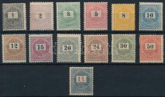 1889 Teljes sor (min *102.000) (1kr, 8kr újragumizva / regummed)