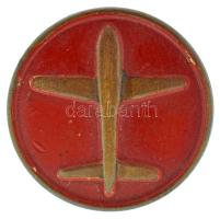 1950 k. "Úttörő próba jelvény - Modellező" festett bronz jelvény (20mm) T:XF tű sérült