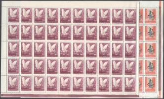 1959 Madarak hajtatlan teljes ívsor, tévnyomattal, a 20f 41-es ívdarabban (ca 120.000)