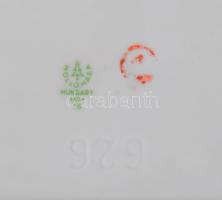 Hollóházi magyaros mintás bonbonier, jelzett, hibátlan, 13,5x9 cm