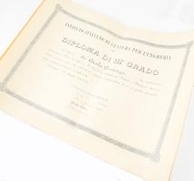 cca 1930 Magyarországi olasz intézet 7 db iskolai bizonyítvány