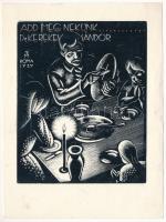 Patay Mihály (1910-1956): Add meg nekünk..., Dr. Kerekes Sándor, 1939. Fametszet, papír, jelzett a metszeten, 12x9,5 cm