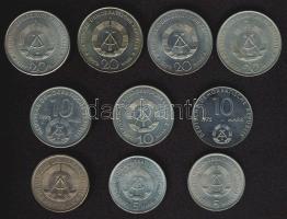 NDK 1969-75. 5M (3x) klf, 10M (3x) klf, 20M (4x) klf T:2,2/3 Összesen 10db!