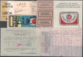 ca 1940-1960 Vegyes reklám címke tétel