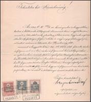 1903 Magenheim József (1853-1920) a pécs-belvárosi templom apátplébánosa által aláírt dokumentum