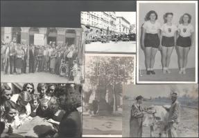 Vegyes fotó tétel 18 db. régi és új, Erzsébet híd, felvonulás, katonai fotók, stb érdekes darabok