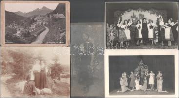 Vegyes fotó tétel, benne klf régi fotókkal keményhátú, csoportképek, stb