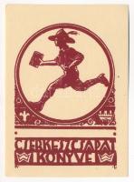 Koncser Lajos (-): Cserkészcsapat könyve, klisé, papír, jelzett a klisén, 8x5,5 cm